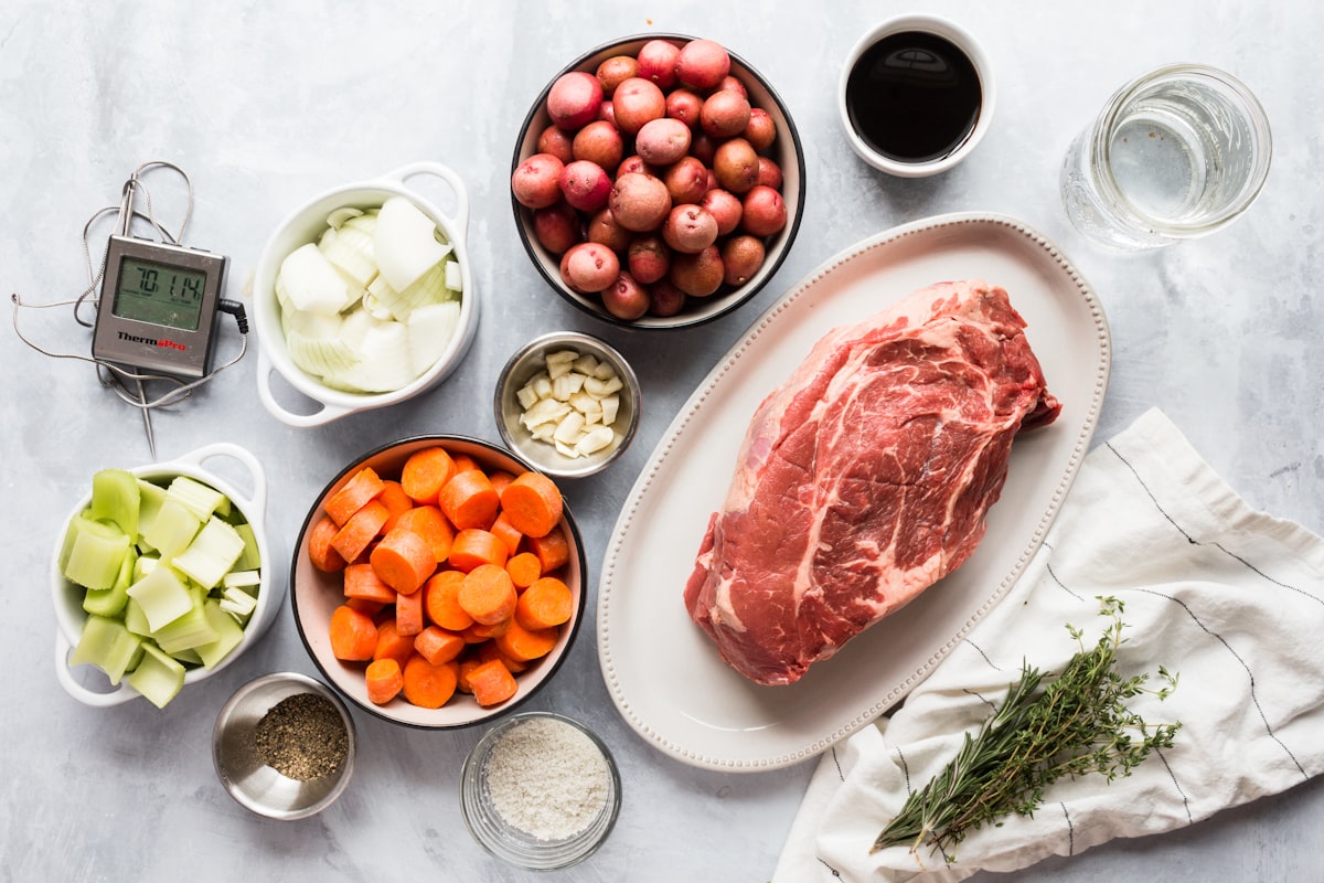 Mediterranean herb-roasted chicken with seasonal vegetables